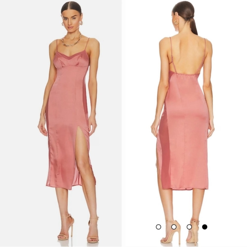 NWT Free People -Peach City Cool Midi Chemise/dress Adjustable straps  M